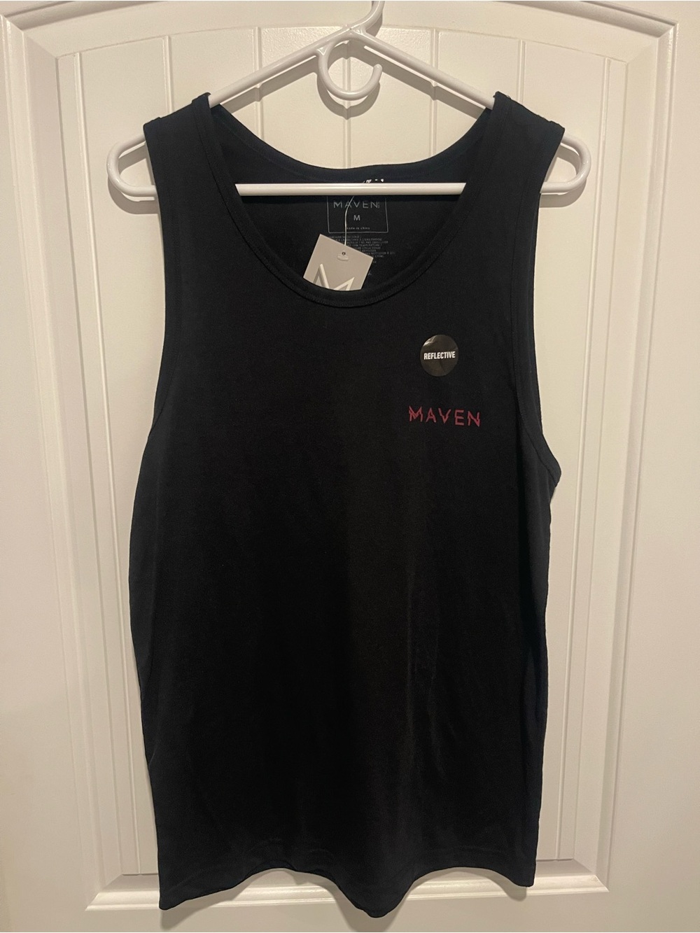 Men’s Black Tank Top - Reflective Logo